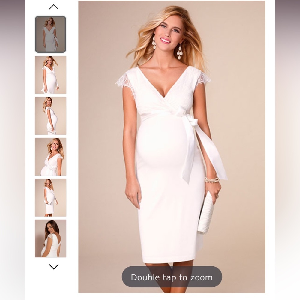 Elegant White Maternity Wedding Dress